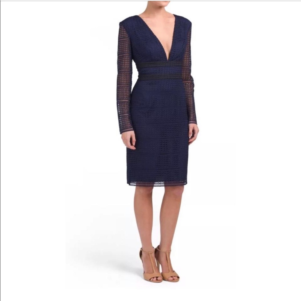 DVF Viera Lace Navy Black dress
